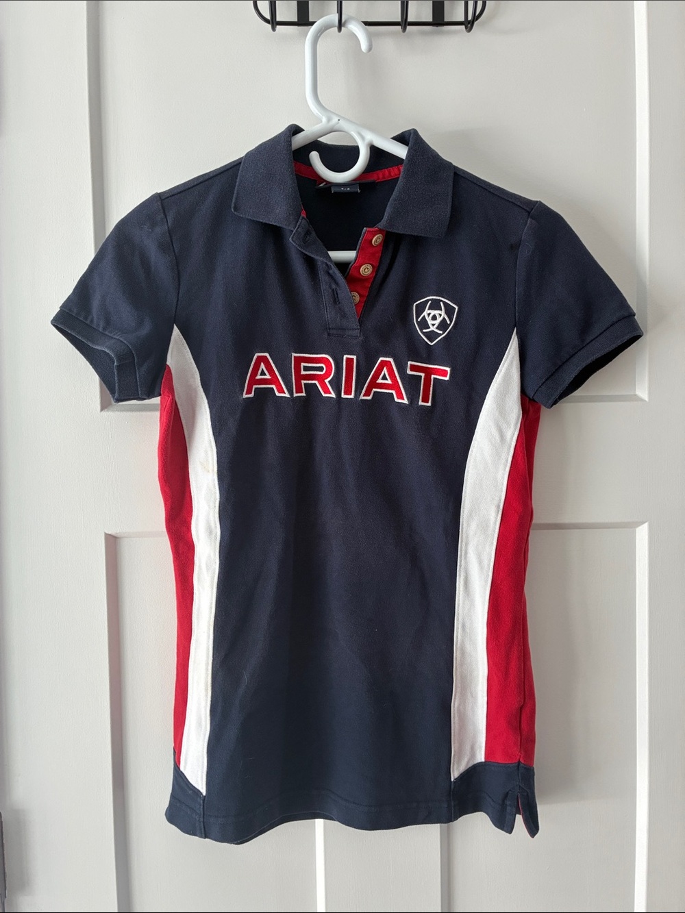 Ariat Navy Red White Women’s Polo Shirt